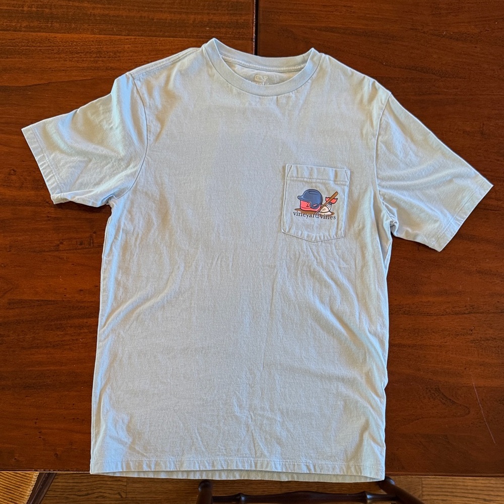 Vineyard Vines Light Blue Baseball Graphic Tee